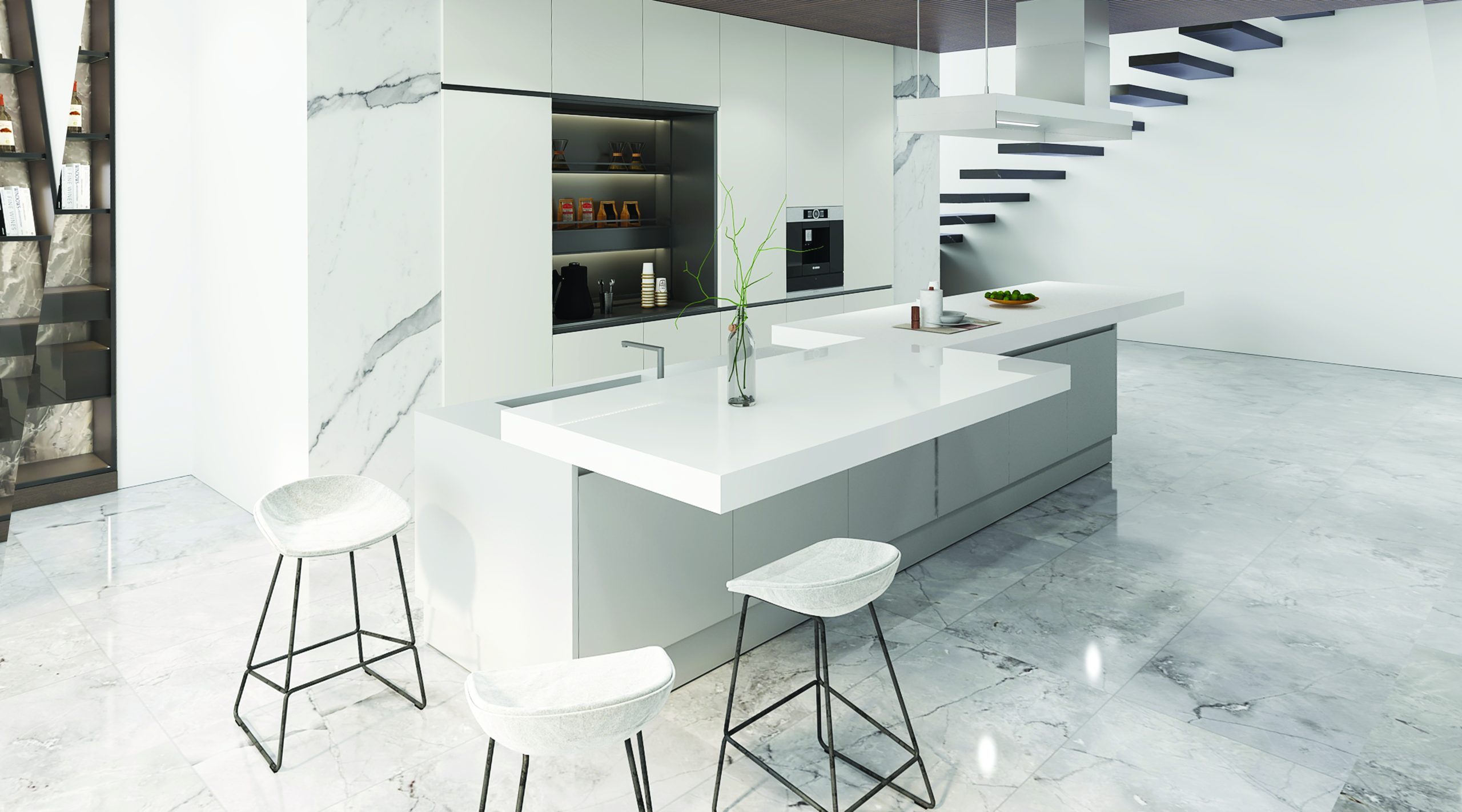 H400-401 مکانیزم کشویی جزیره با آرامبند 1000N - Image 1